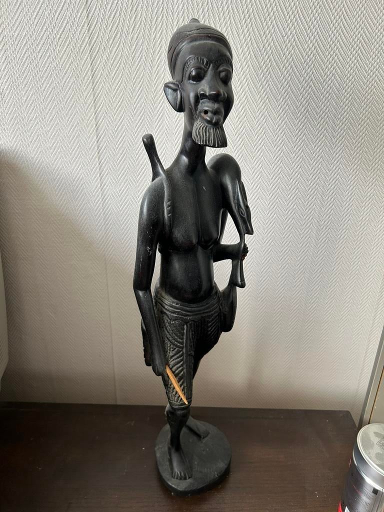 Afrikaanse krijger of jager gemaakt van ebbenhout, Ophalen of Verzenden