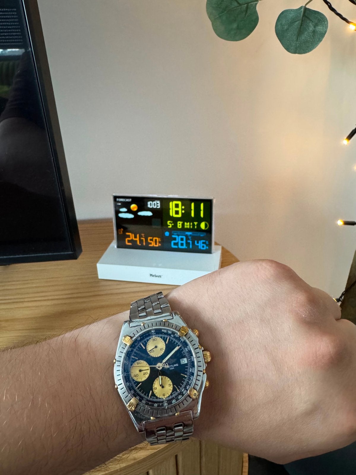 BREITLING Chronomat B13047 Chronograaf ETA7750 Vintage, Gebruikt, Staal, Breitling, Polshorloge