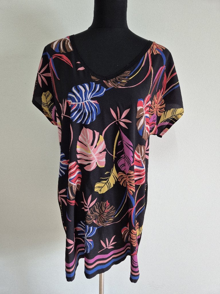 Top65 - Fleurig shirt maat 44 (1), Kleding | Dames, Ophalen of Verzenden, Zo goed als nieuw, Maat 42/44 (L), Korte mouw