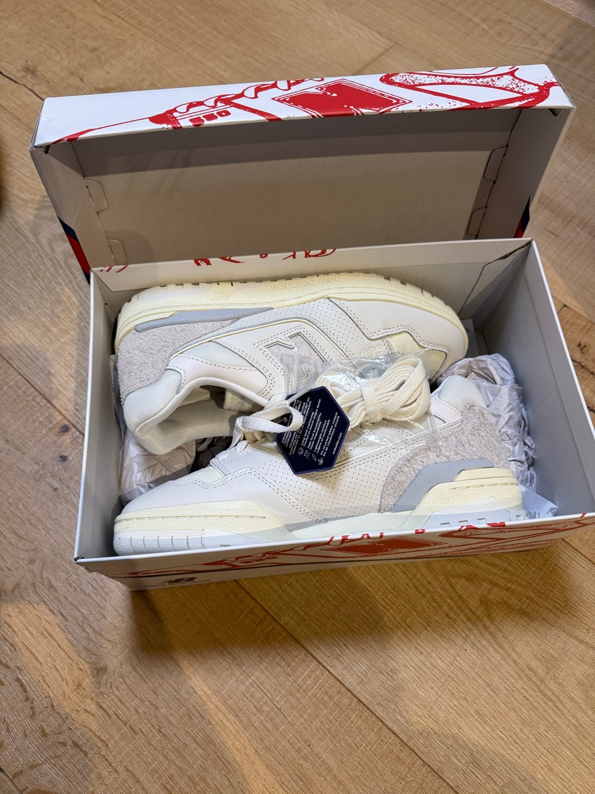Aimé Leon Dore x New Balance 550 White Leather, Kleding | Heren, Ophalen of Verzenden, Nieuw, Wit, Sneakers of Gympen