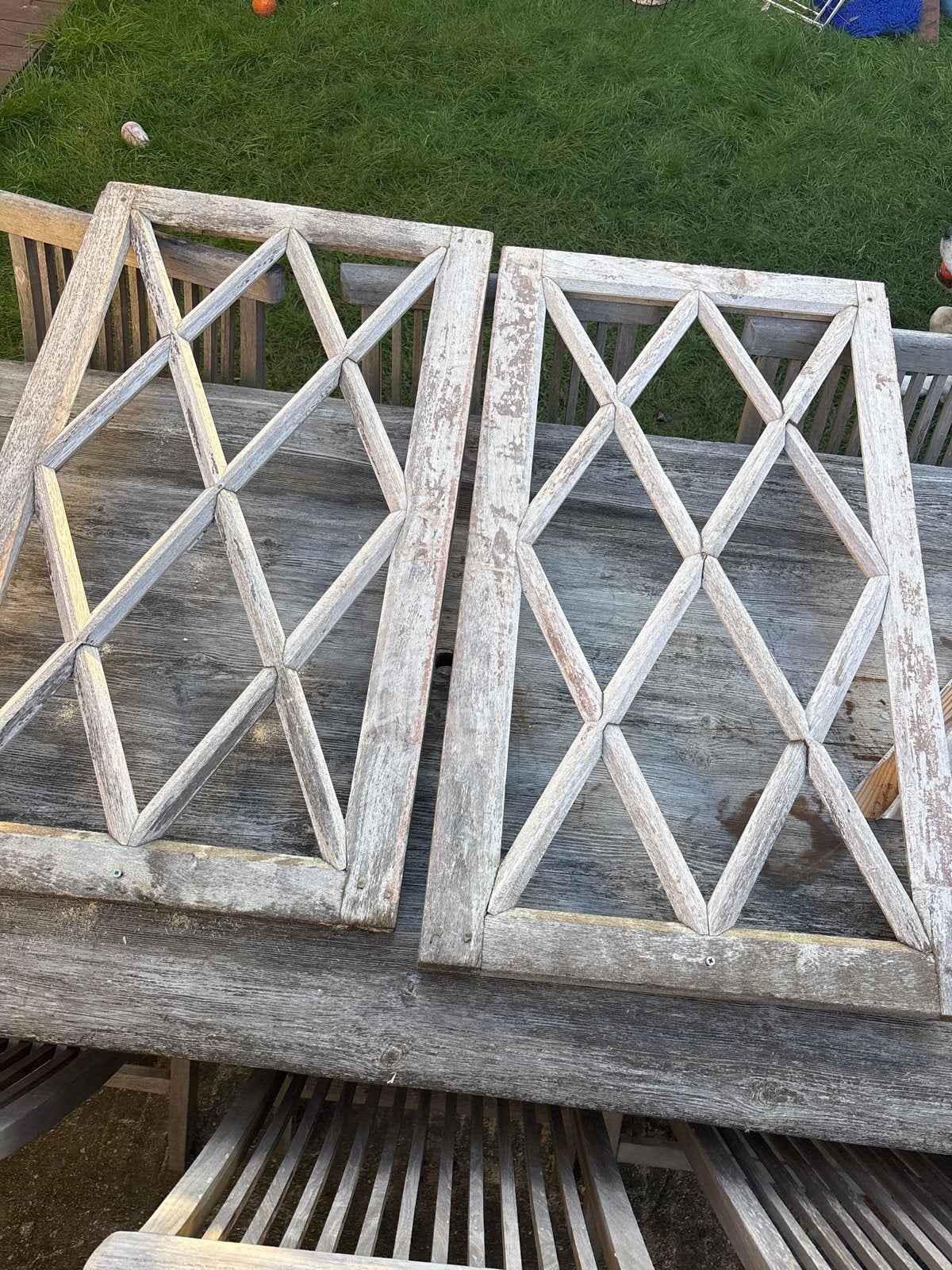 Set van 2 decoratieve houten panelen, Ophalen, Gebruikt, Hout, Vintage