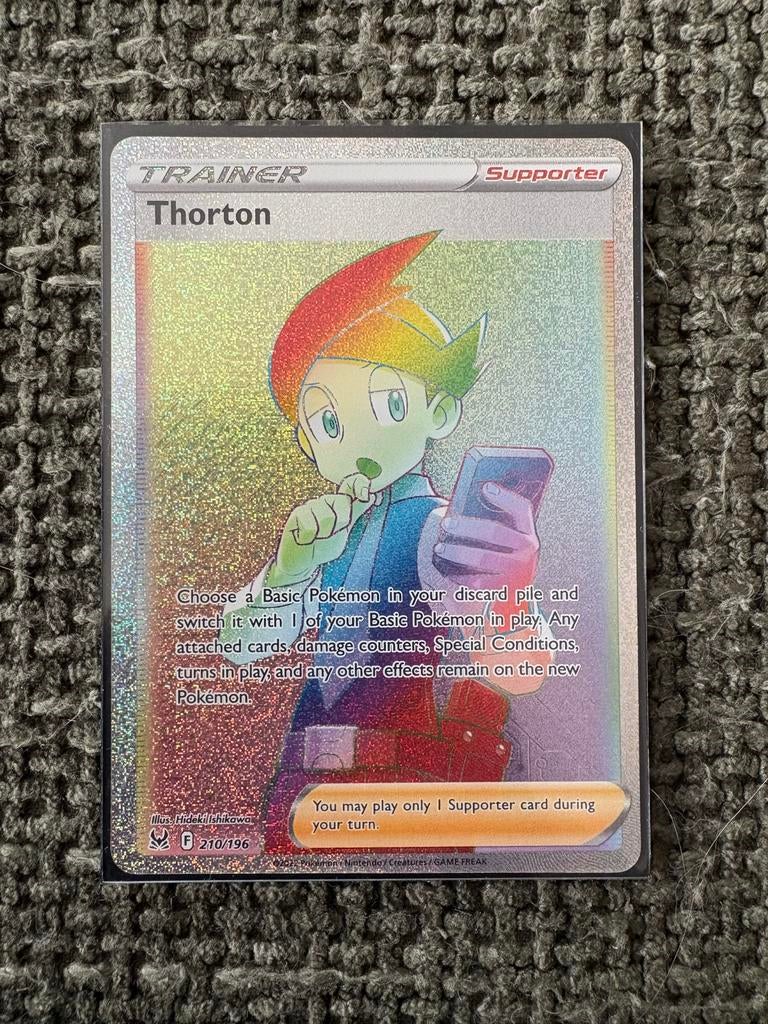 Pokémon TCG Thorton Trainer Supporter Foil Kaart 210/196, Ophalen of Verzenden, Nieuw, Losse kaart, Foil