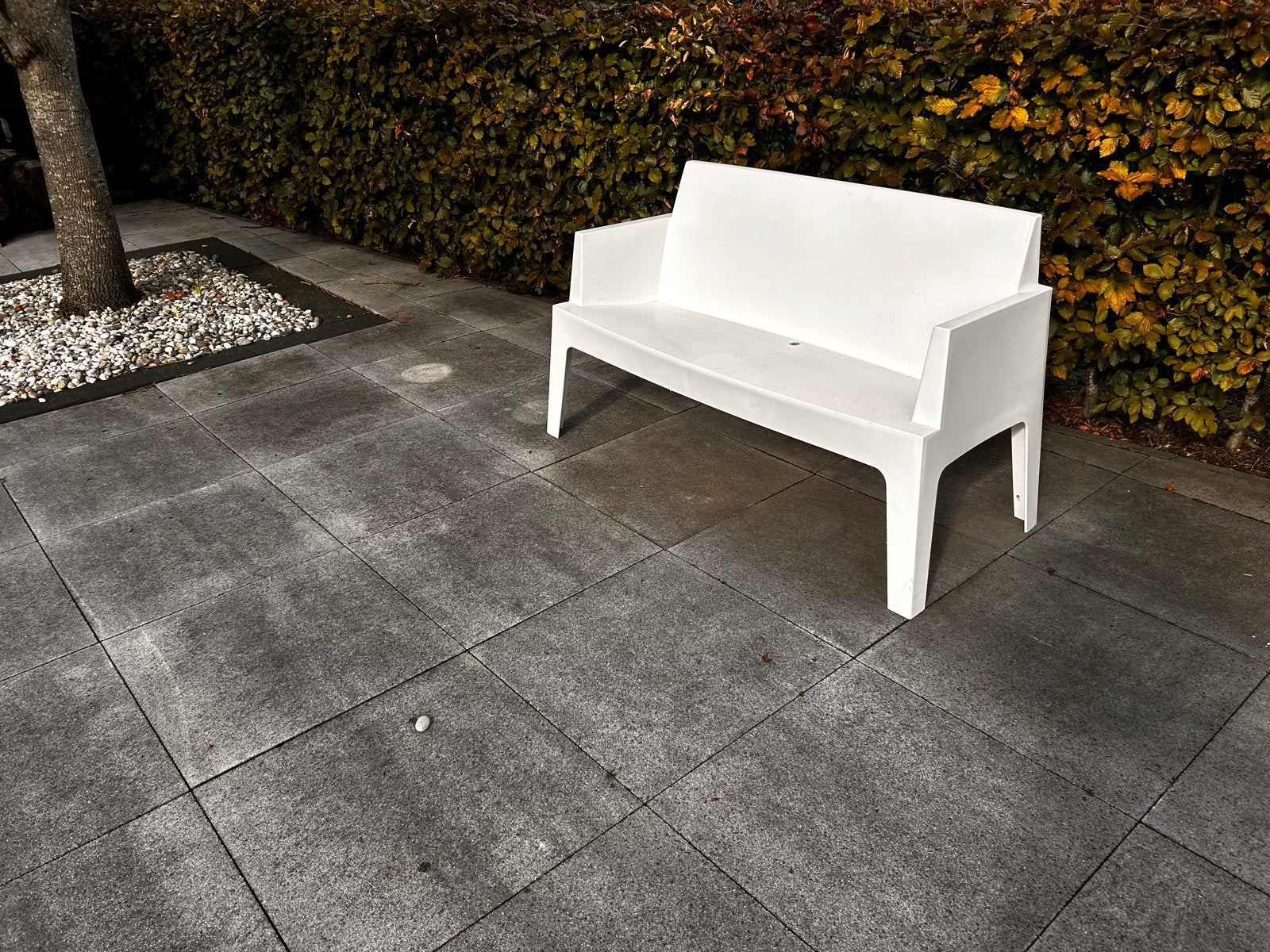 Witte tuinbank - Garden Impression Box Bank, Ophalen, Zo goed als nieuw, Kunststof