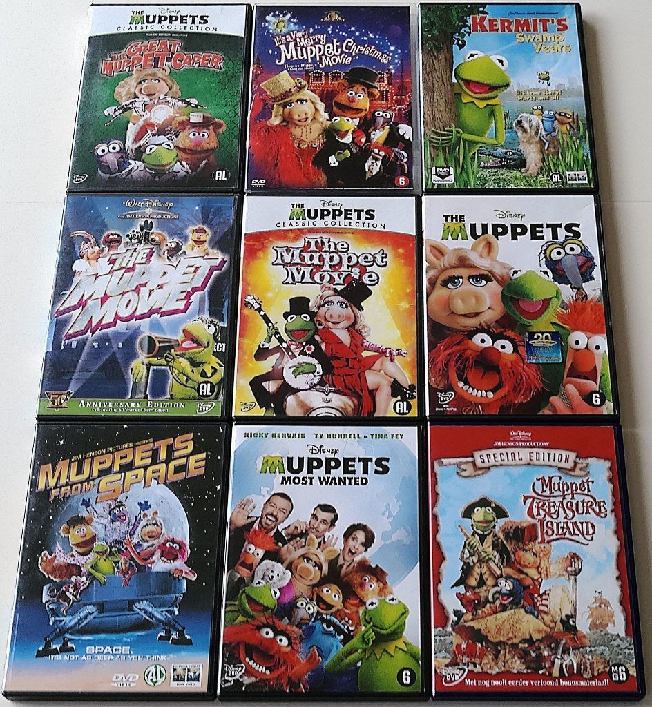 Dvd *** MUPPETS *** 9 stuks Walt Disney, Ophalen of Verzenden, Zo goed als nieuw, Kinderprogramma of -film, Alle leeftijden