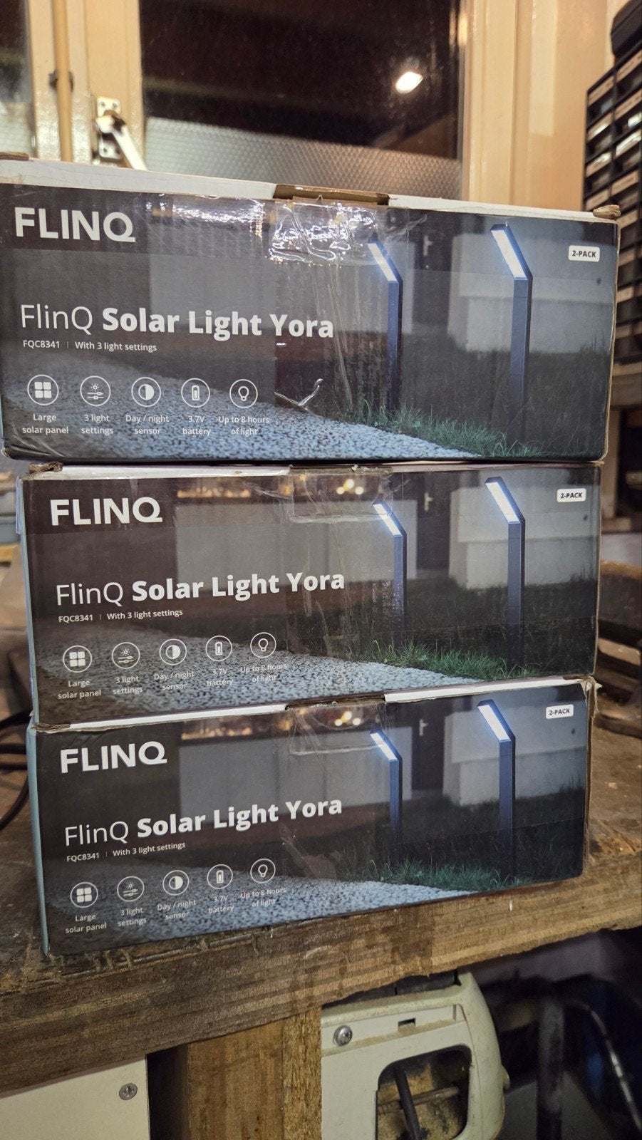 3x FlinQ Yora Solar Tuinverlichting (2-pack), Tuin en Terras, Zonne-energie, Minder dan 50 watt, Overige typen, Ophalen of Verzenden