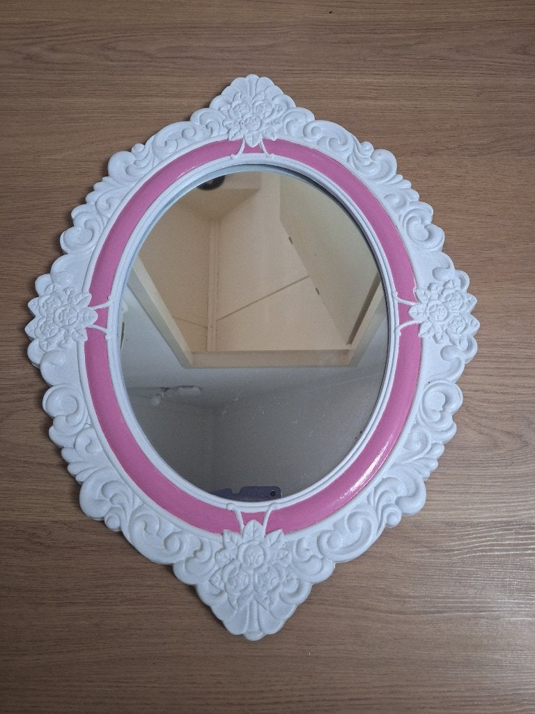 kaptafel met spiegel, ladekastje en krukje, Ophalen, Gebruikt, 50 tot 100 cm, Minder dan 100 cm