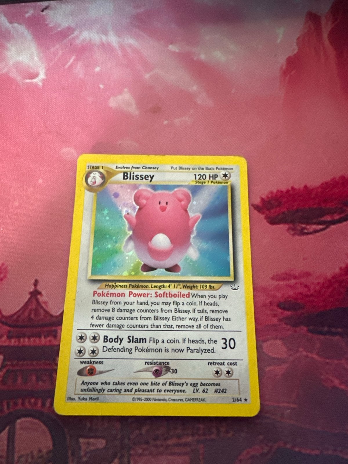 Blissey Pokémon kaart 2/64 - Neo Revelation (2000), Ophalen of Verzenden, Gebruikt, Losse kaart