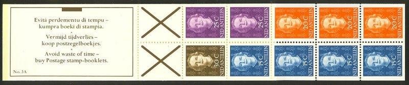 Nederlandse Antillen Postzegelboekje 3A links postfris 1979, Postzegels en Munten, Postzegels | Nederlandse Antillen en Aruba
