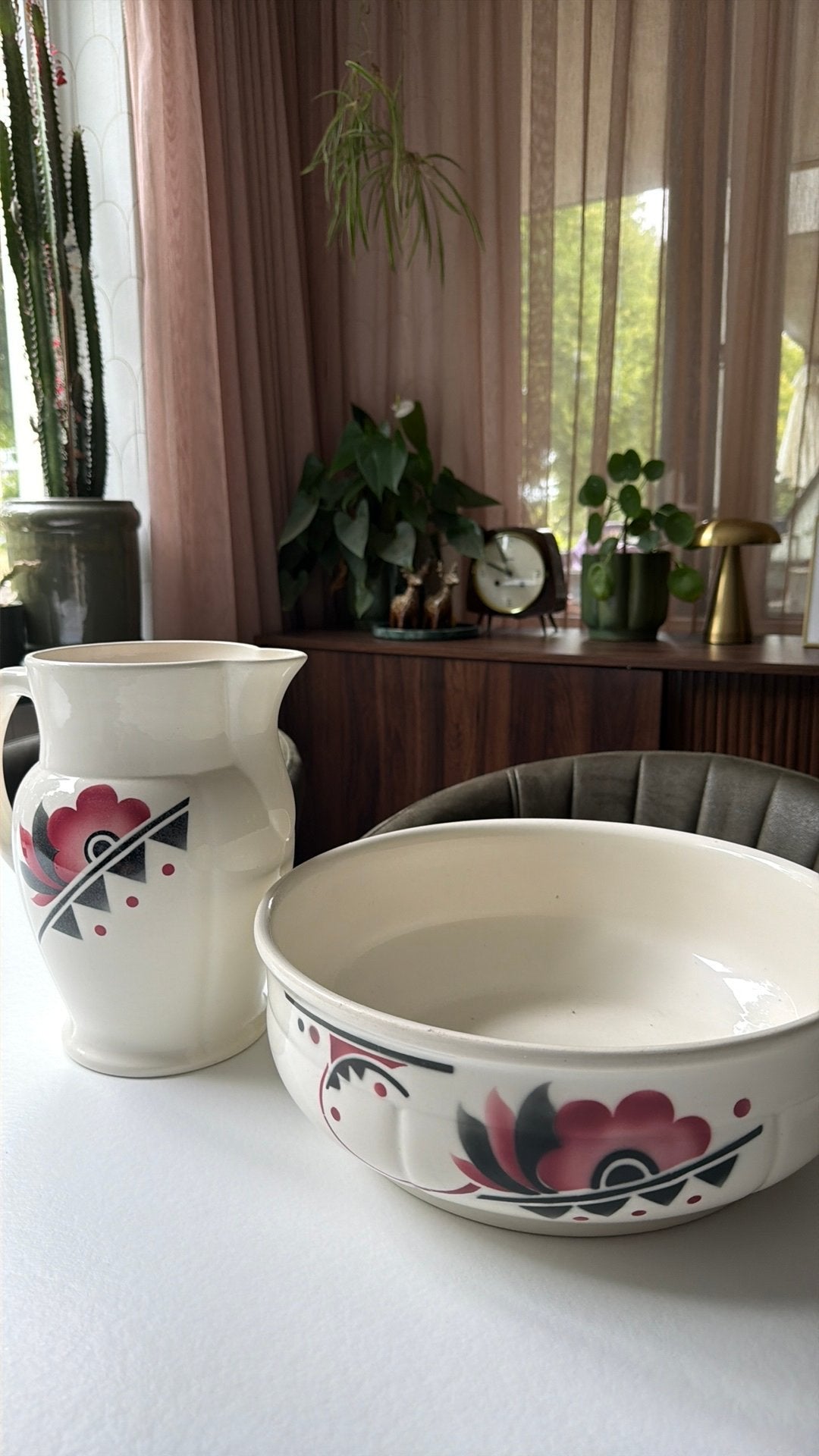 Lampetstel wasstel art deco, Antiek en Kunst, Ophalen