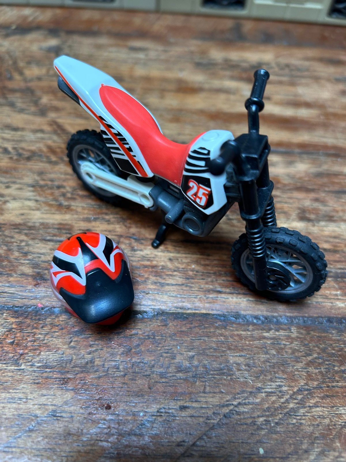 Playmobil crossmotor met helm, Kinderen en Baby's, Gebruikt, Complete set, Voertuig, Ophalen of Verzenden