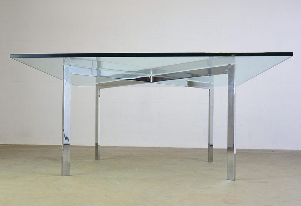 Glazen tafel Replica Mies van Rohe, Ophalen, Nieuw in verpakking