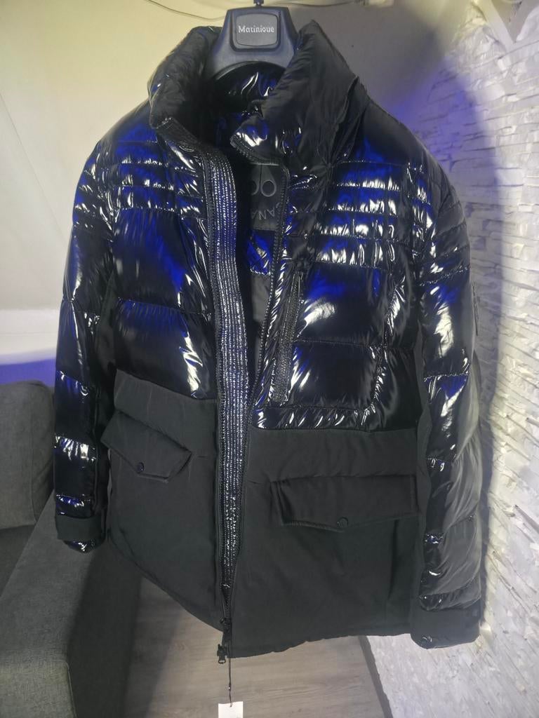 Winterjas Moose Knuckles Puffer Origineel, Maat 52/54 (L), Zwart, Ophalen of Verzenden, Zo goed als nieuw