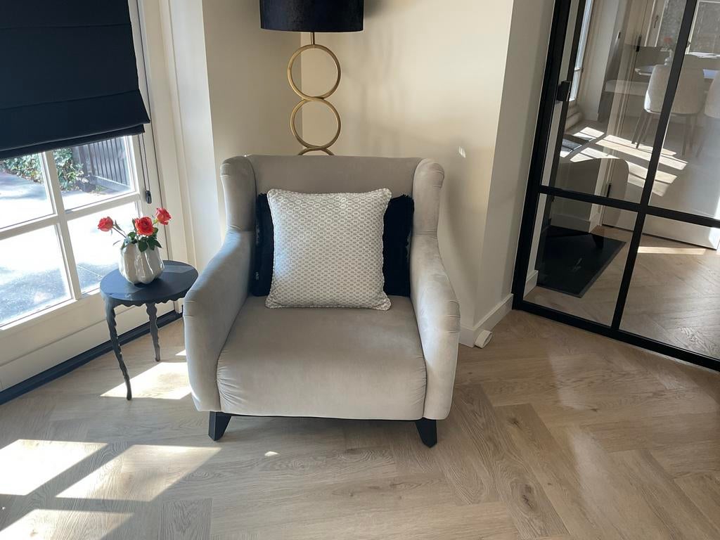 Urban Sofa Velvet Fauteuil - Nieuwstaat, Ophalen, Zo goed als nieuw, Hout, 75 tot 100 cm