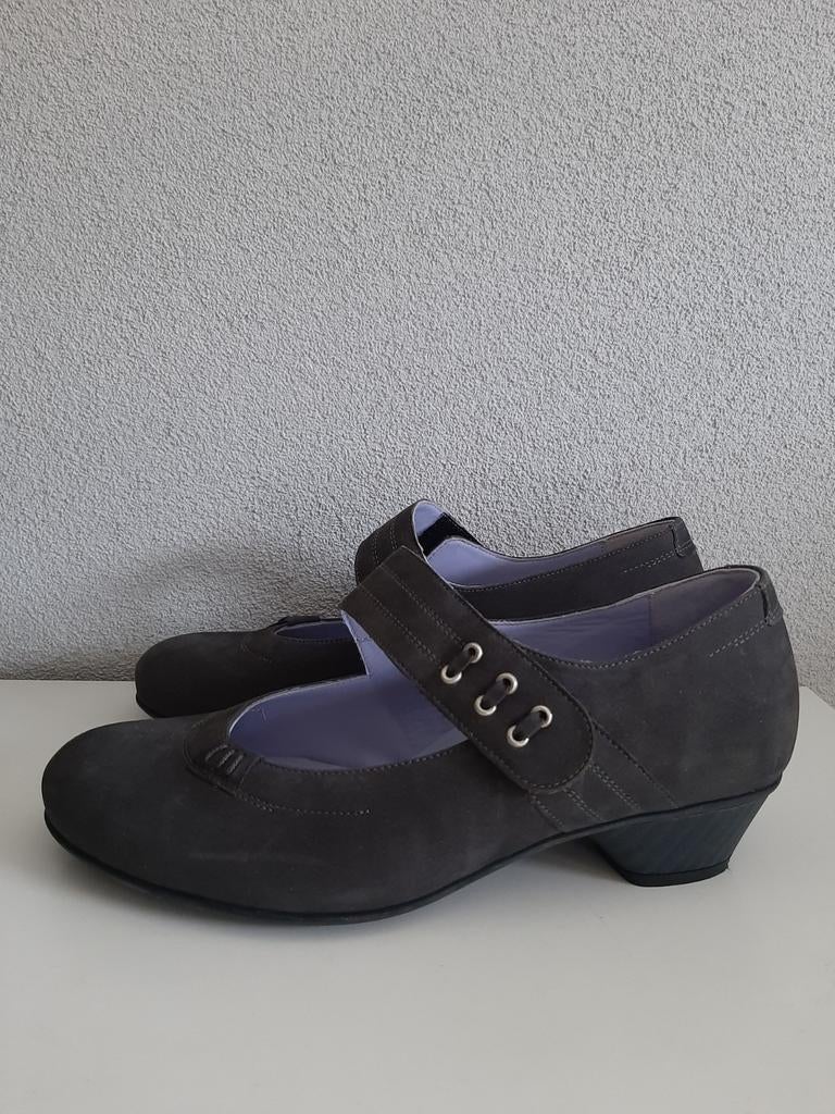 Durea grijze bandschoenen met klein hakje maat 5 (38) H, Pumps, Nieuw, Grijs, DUREA