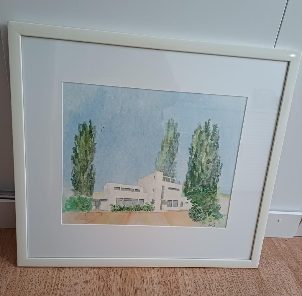 Aquarel Schilderij Het Witte Huis Den Bosch, Antiek en Kunst, Ophalen