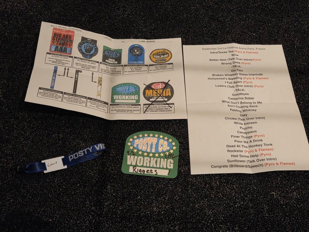 Post Malone Backstage Items, Ophalen of Verzenden, Foto of Kaart