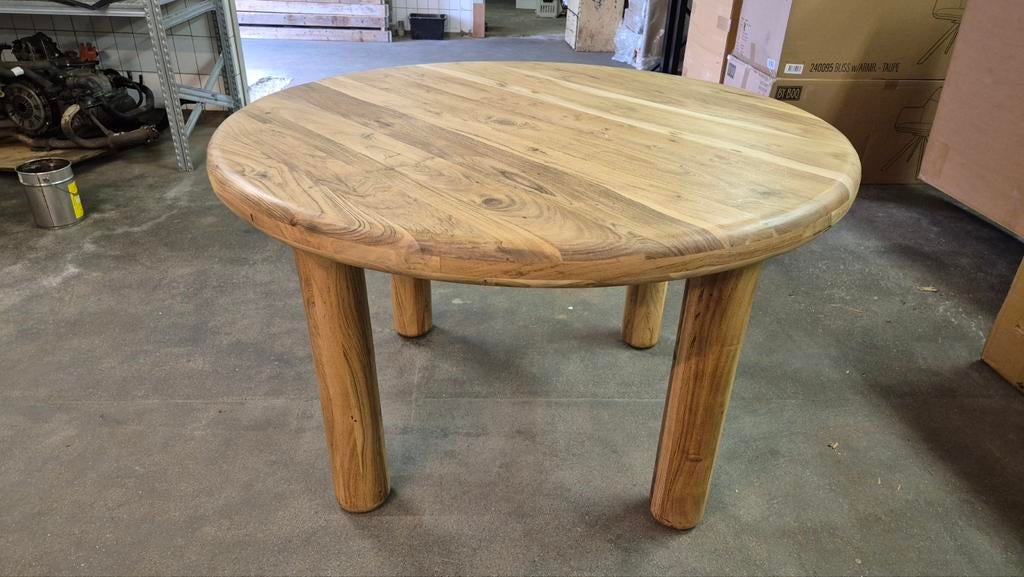 Bram eettafel 130cm rond, Huis en Inrichting, Tafels | Eettafels, Zo goed als nieuw, 100 tot 150 cm, 100 tot 150 cm, Rond, Ophalen of Verzenden