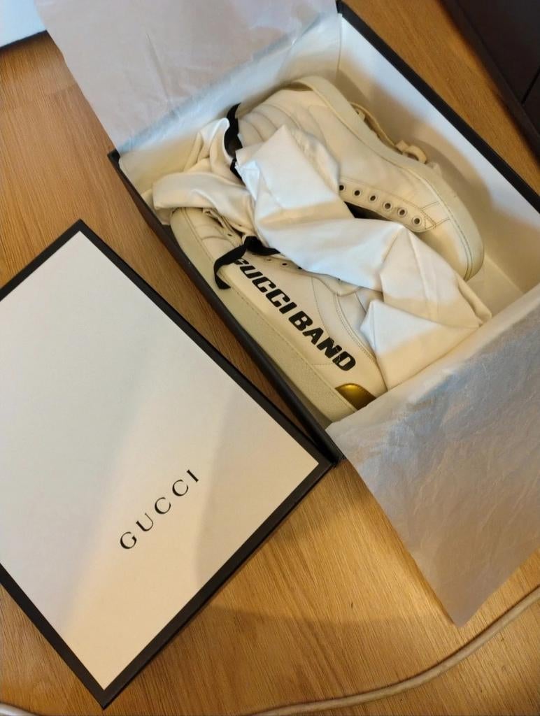 Originele Gucci high-top sneakers wit met orginele doos, Ophalen of Verzenden, Wit