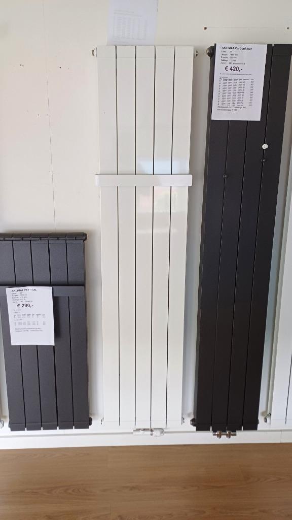 designradiator wit 185*41cm 1377W aluminium vertikaal, Ophalen, Hoog rendement (Hr), Radiator, Nieuw
