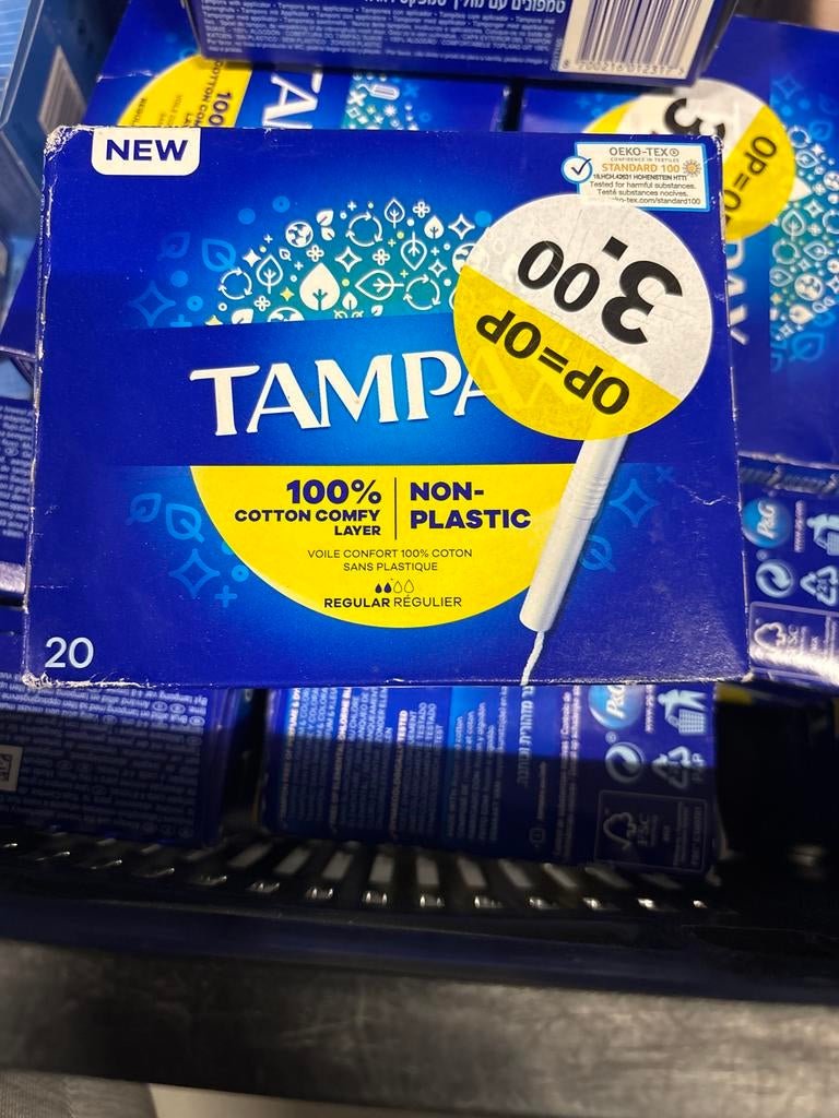 18 pakjes Tampon Regular, Ophalen of Verzenden, Nieuw, Overige typen