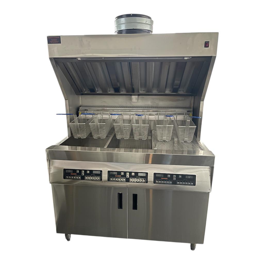 Bakwand / friteuse Gas ( met afzuigkap & motor ), Zakelijke goederen, Horeca | Keukenapparatuur, Ophalen of Verzenden, Fornuis, Frituur en Grillen