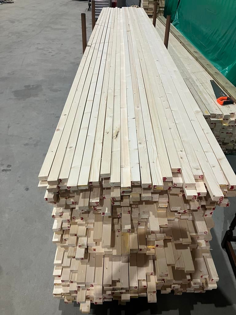 Panlatten en gebruikte steigerplanken, Doe-het-zelf en Verbouw, Hout en Planken, Ophalen, 25 tot 50 mm, Nieuw, Plank