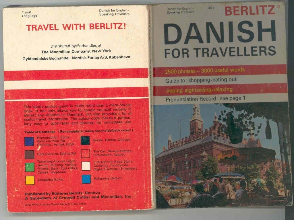 Danish for travellers, Boeken, Woordenboeken, Gelezen, Overige uitgevers, Ophalen of Verzenden, Berlitz