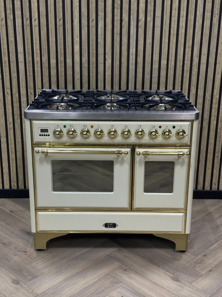 Luxe Boretti Majestic Crème 100cm 6 pits Gas + Elektr. Ovens