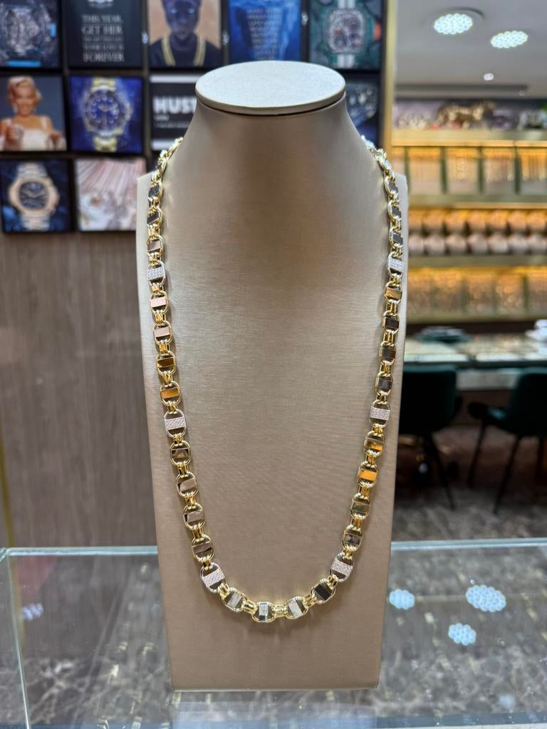 18KT Goud - 59.8 Gram - Ketting - PLATTE MAGNUM