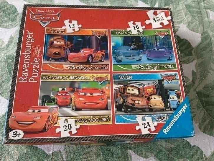 Ravensburger Disney Cars 4in1 puzzel, Ophalen of Verzenden, 10 tot 50 stukjes