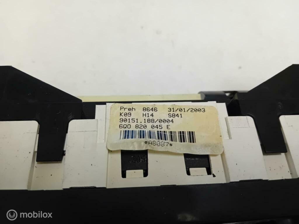 Bedieningspaneel kachel Volkswagen Polo 6Q0820045E, Auto-onderdelen, Gebruikt, Ophalen of Verzenden
