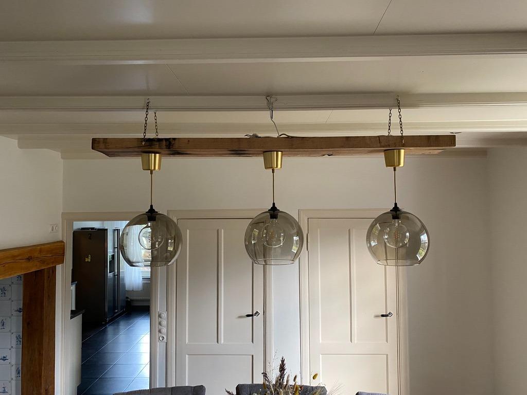 Foto 7 van Robuuste eiken spoorbielsplanken, onbehandeld!