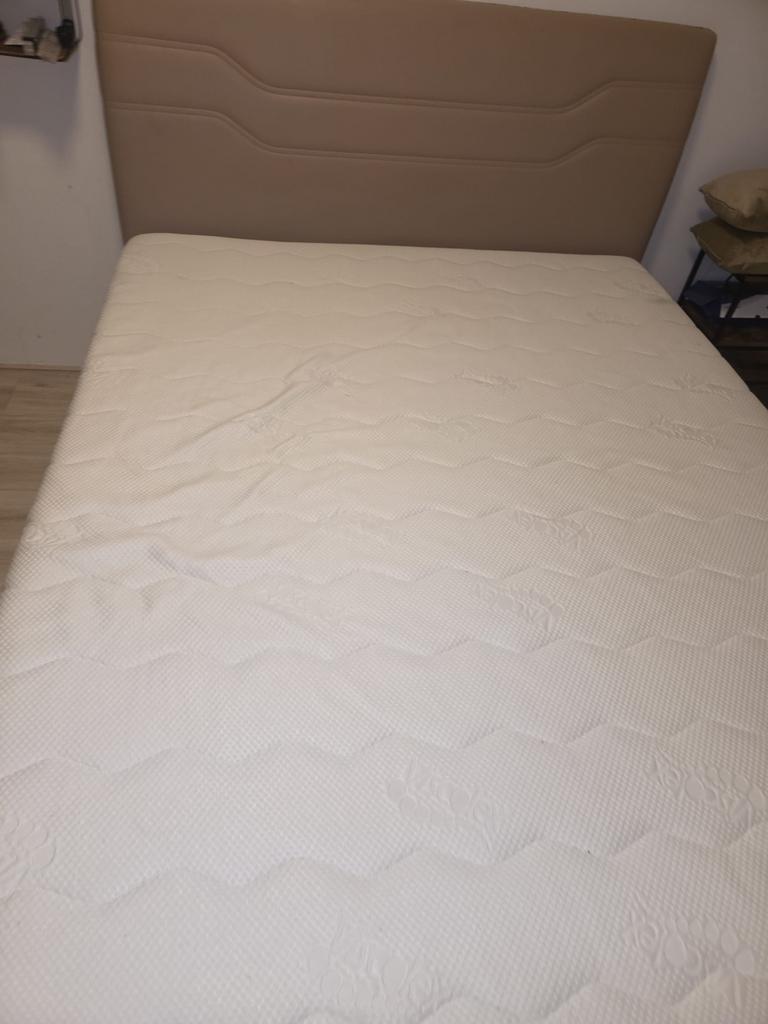 MC FERRO BAZA bed 160x200 met opbergruimte + matras, Huis en Inrichting, Ophalen, Gebruikt, Beige, Tweepersoons