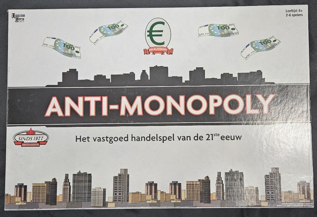 Anti-Monopoly, Vijf spelers of meer, Ophalen of Verzenden, Zo goed als nieuw, University Games