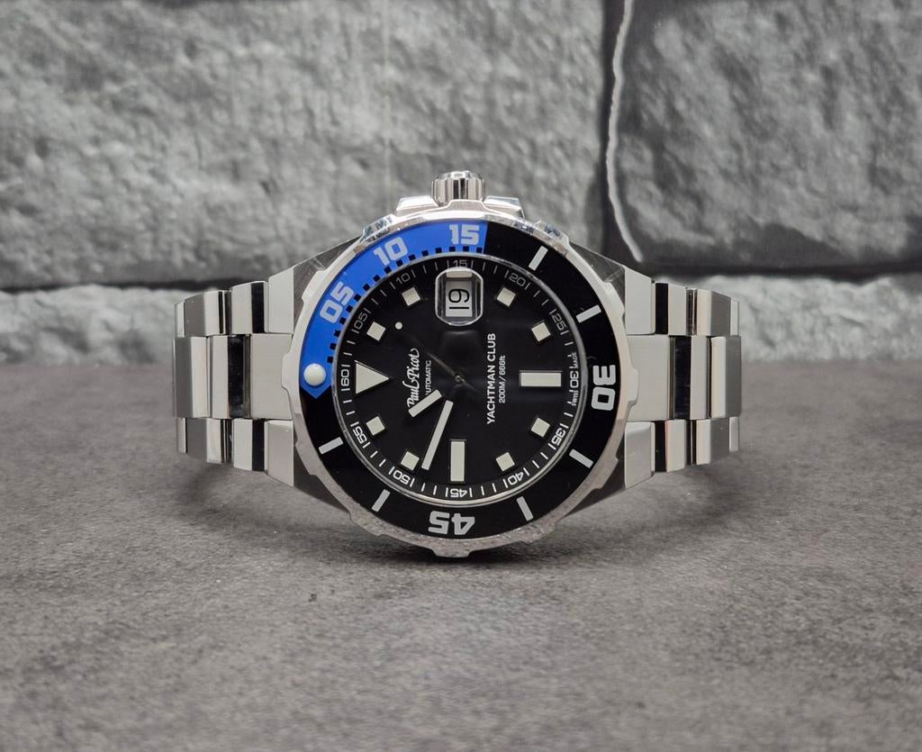 Paul Picot Yachtman Club 43mm automatic, full set 2020, Sieraden, Tassen en Uiterlijk, Horloges | Heren, Overige merken, Staal
