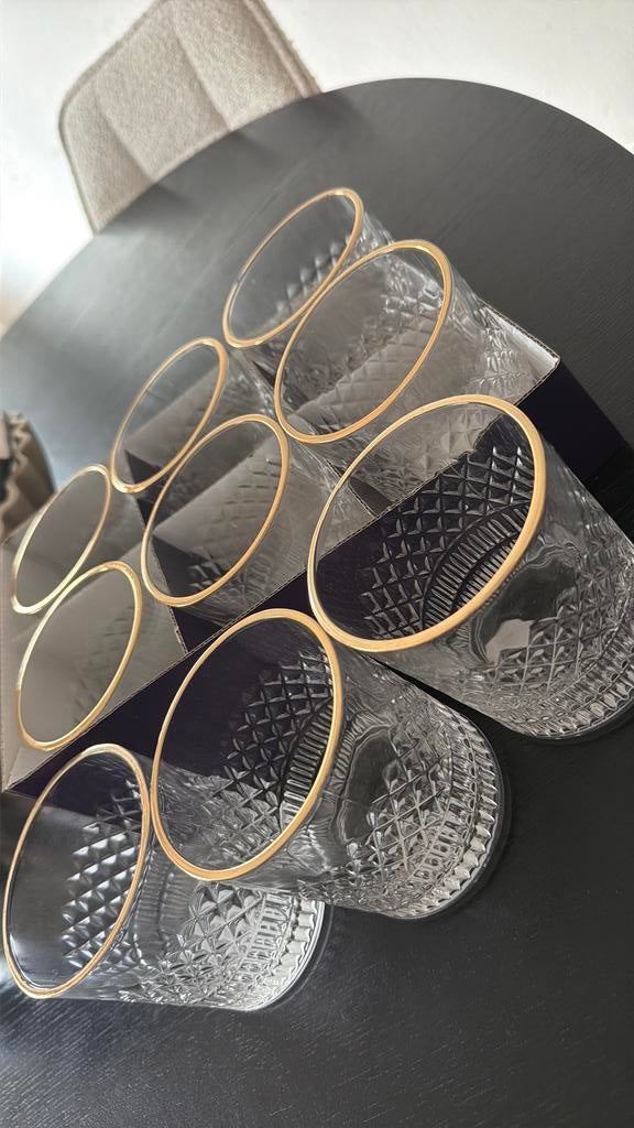Glazen ah kerst editie, Huis en Inrichting, Keuken | Servies, Glas of Glazen, Verzenden, Overige stijlen, Glas