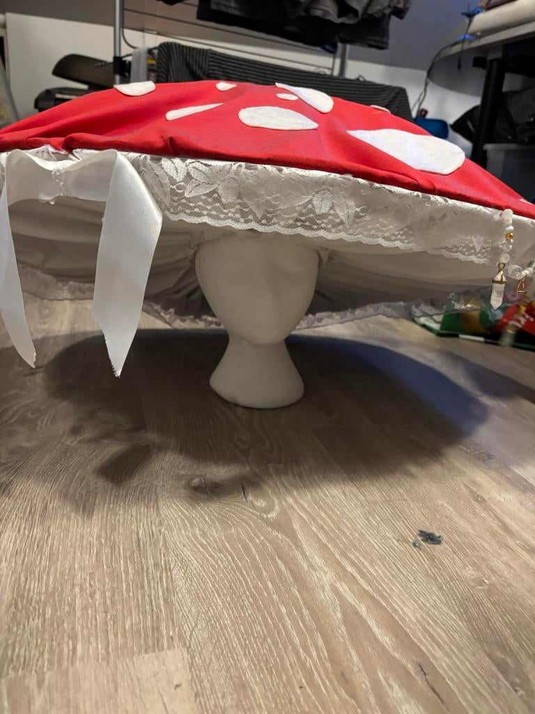 LAATSTE WEEK paddenstoelhoed Elfia Castlefest cosplay, Ophalen, Zo goed als nieuw, Jongen of Meisje