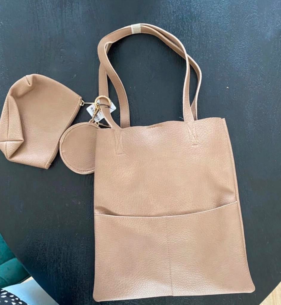Nieuwe trendy shopper, Sieraden, Tassen en Uiterlijk, Tassen | Damestassen, Nieuw, Shopper, Beige, Ophalen of Verzenden