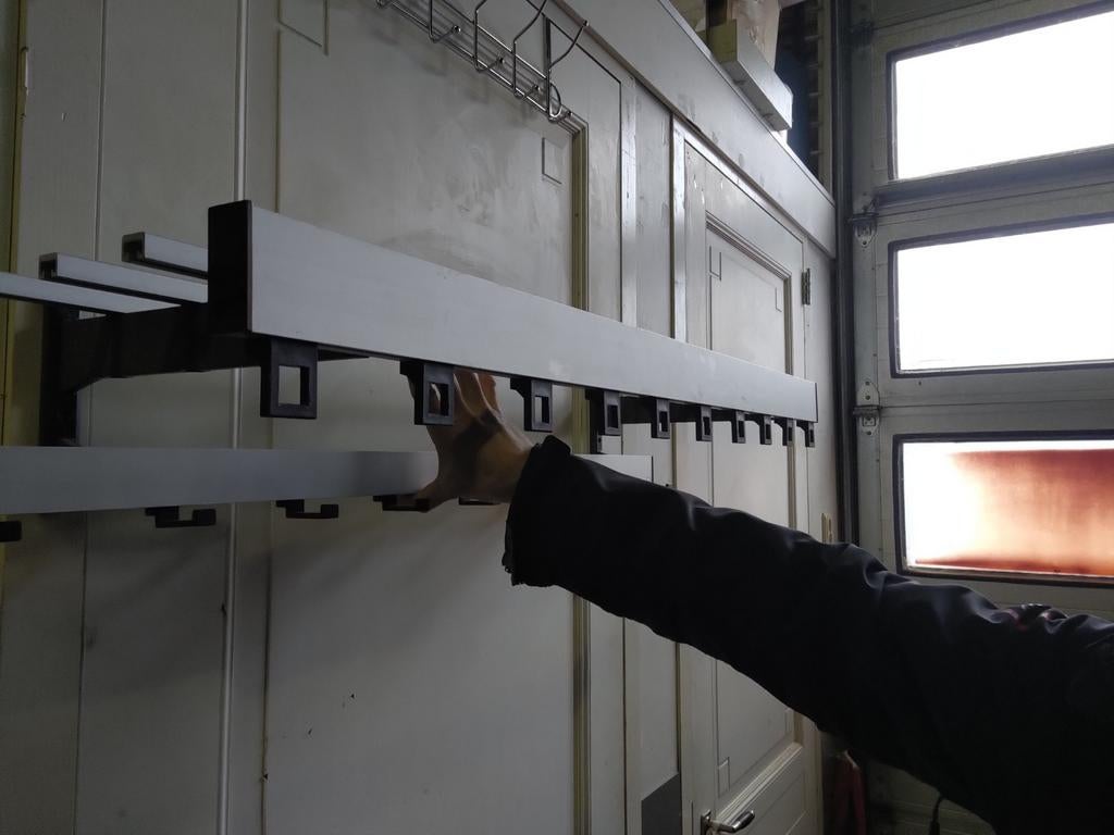 Kapstok aluminium met hoed pet mogelijkheid, Ophalen, Metaal, Wandkapstok, Minder dan 100 cm