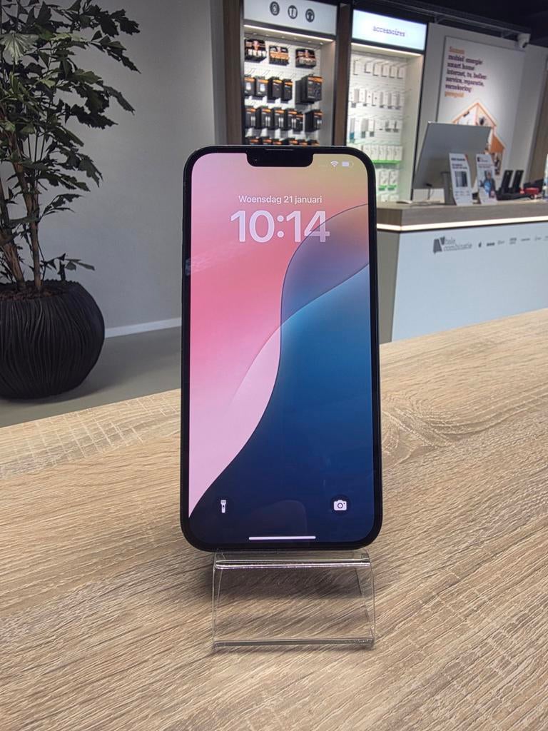 iPhone 14 Plus 128GB Zwart Batterij 100% 2 jaar garantie, 128 GB, IPhone 14 Plus, Zwart, Refurbished