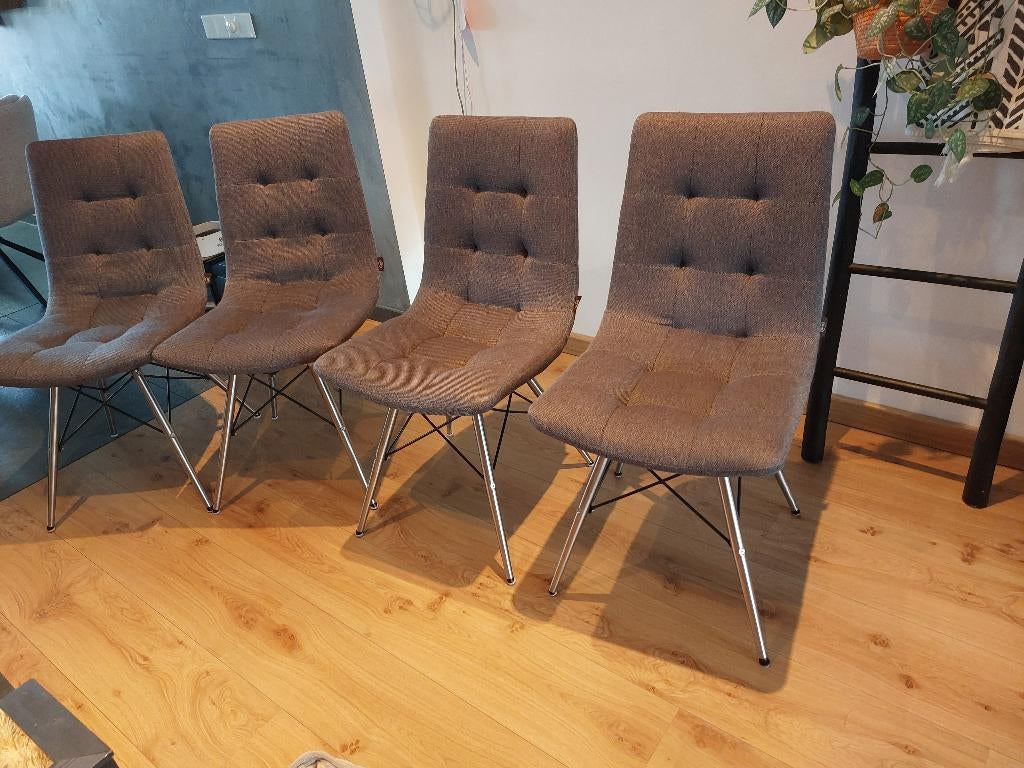 Stoelen, Huis en Inrichting, Stoelen, Ophalen, Gebruikt, Vier, Stof