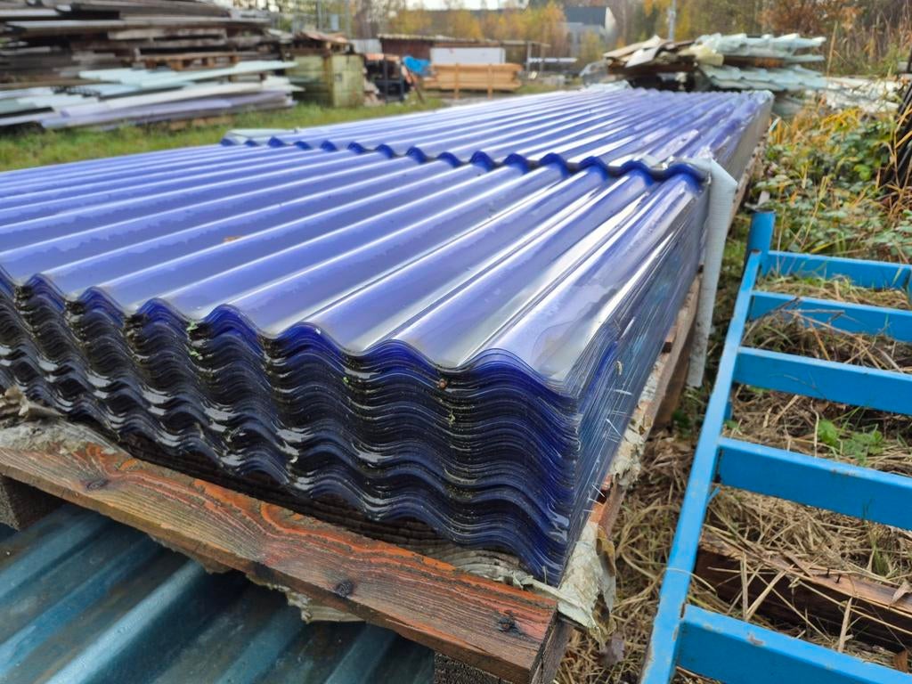 112x395cm Golfplaten lichtdoorlatend €6 per m2 AANBIEDING!, Ophalen, Overige materialen, Overige kleuren, .