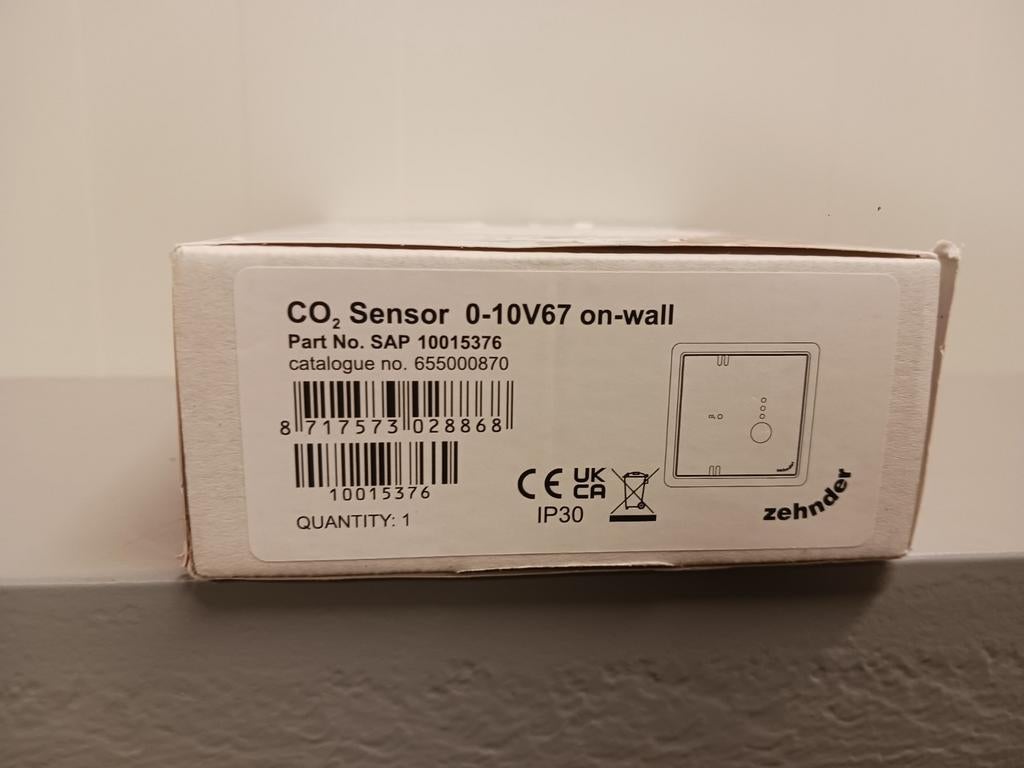 zehnder ventilatie, co2 bediening,0-10V, RF67on wall, Nieuw, Ophalen of Verzenden, Nieuw, Afzuiger