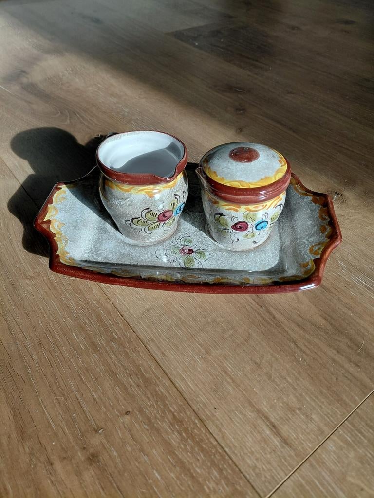 Handgeschilderd Italiaans Majolica Roomstel van 80 naar 60, Ophalen of Verzenden