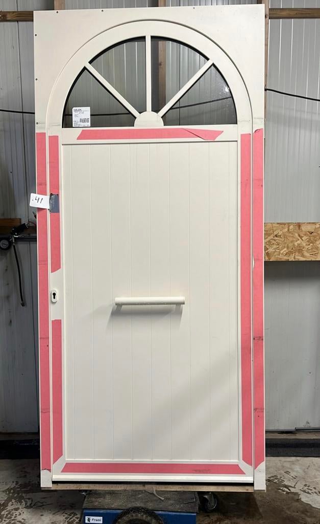 (41) Nieuwe aluminium voordeur incl kozijn, glas en dorpel, Kunststof, Raamkozijn, Nieuw, 75 tot 150 cm