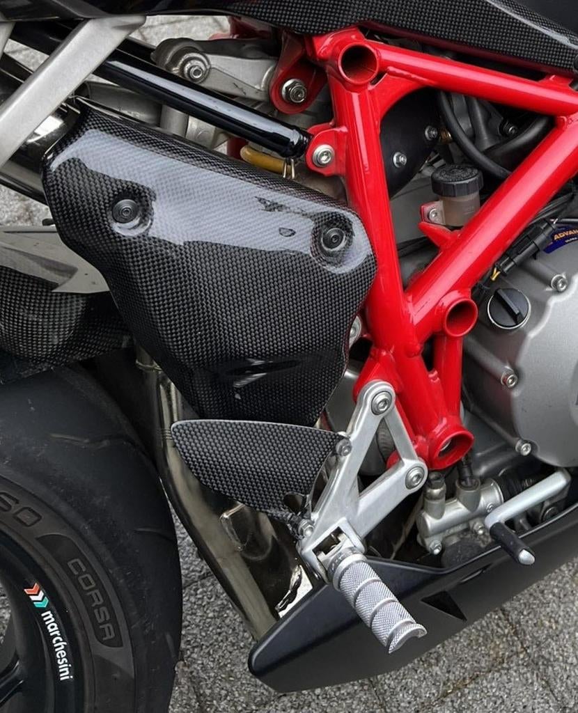 Carbon hitteschild en hielbeschermers Ducati 1098 848 1198, Motoren, Onderdelen | Ducati, Ophalen of Verzenden, Nieuw