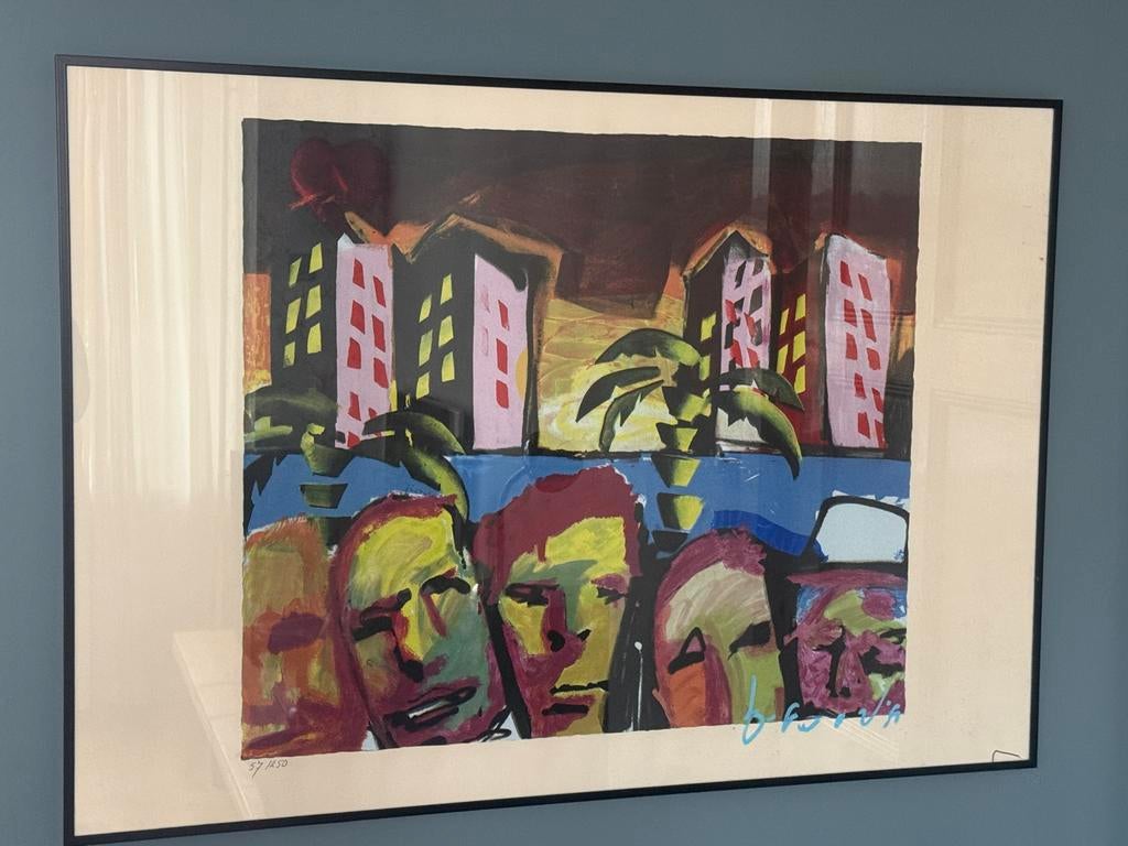 Herman Brood Zeefdruk - Ingelijst & Genummerd, Ophalen of Verzenden