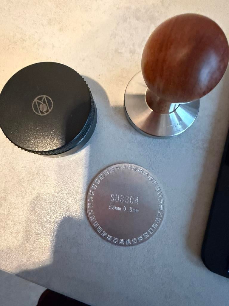 Nieuw 53 mm stamper set koffie barista, Ophalen, Nieuw