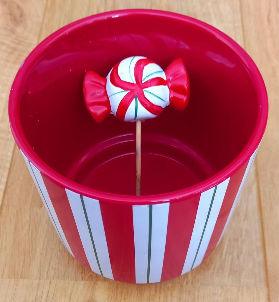 Bloempot/bloempotje voor kerstster/plantje/Kerst, Rond, Binnen, Ophalen of Verzenden, Zo goed als nieuw