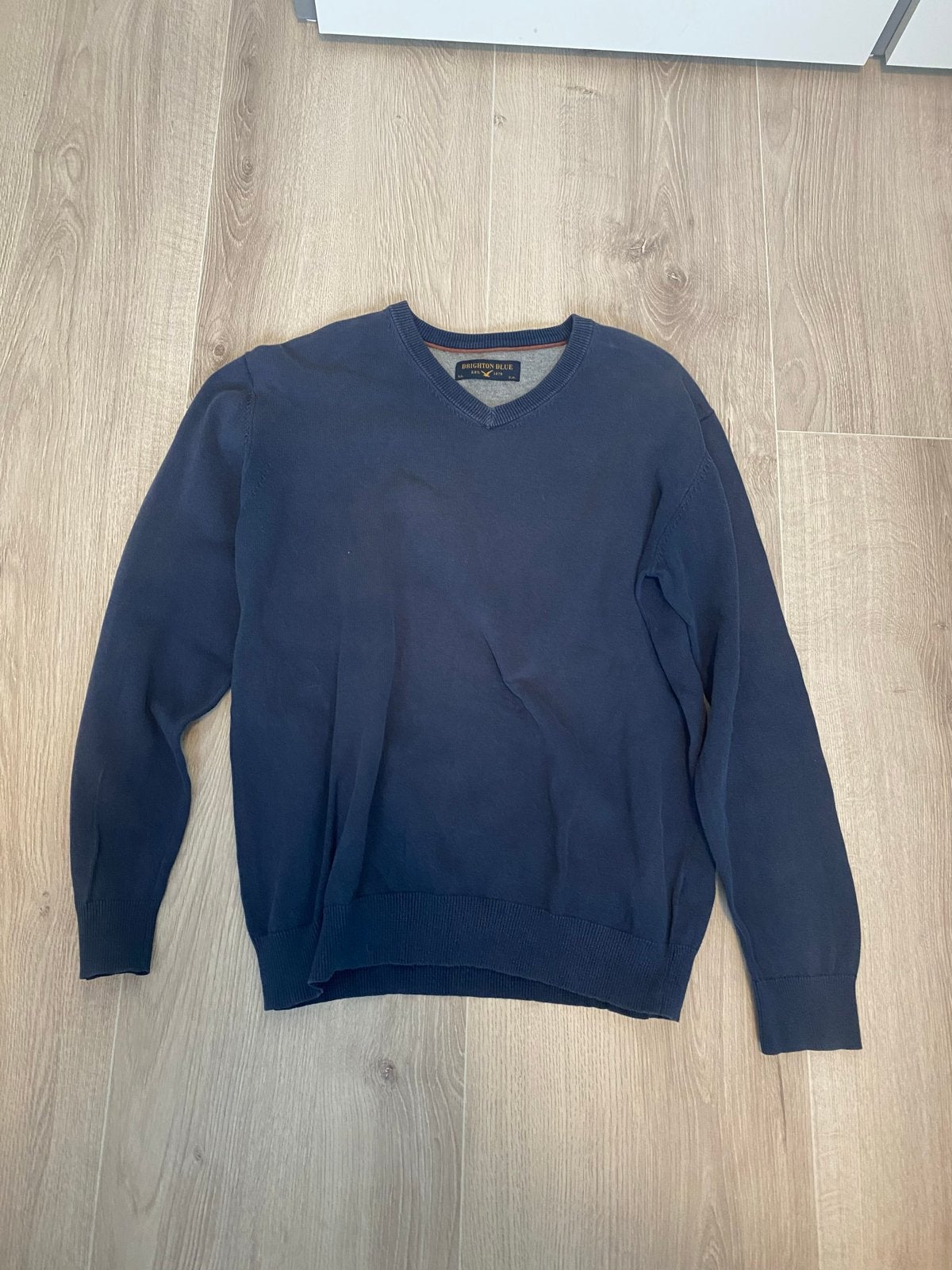 Brighton Blue V-hals trui - Maat L, Kleding | Heren, Verzenden, Gedragen, Maat 52/54 (L), Blauw
